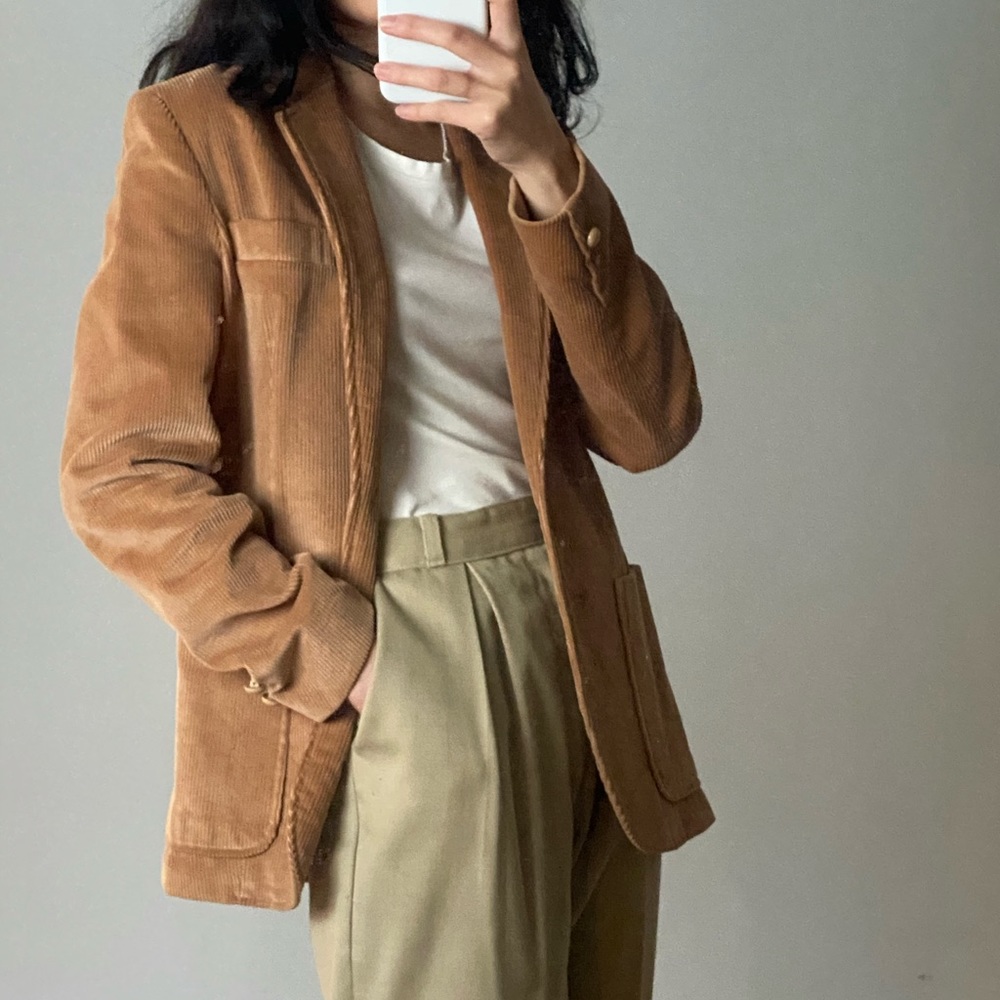Vintage corduroy camel blazer fits XS S
